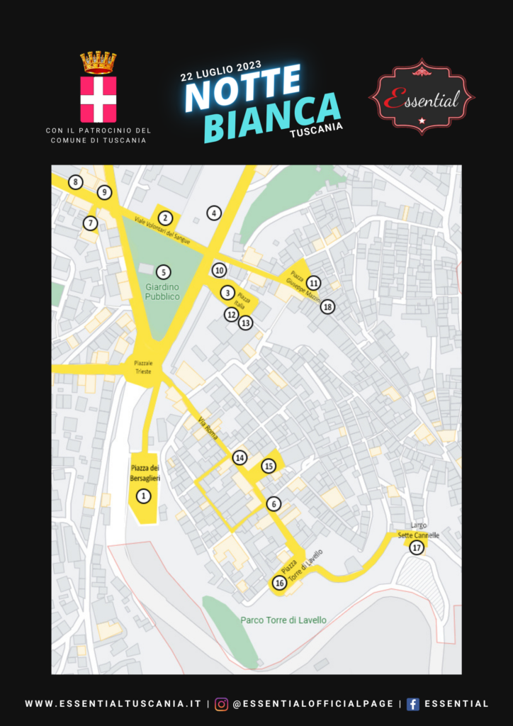 Notte bianca 2023 - mappa aggiornata